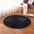 Hawaiian Kanaka Turtle Polynesian Round Carpet Gray AH - Polynesian Pride