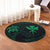 Hawaiian Kanaka Turtle Polynesian Round Carpet Green AH - Polynesian Pride