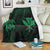 Hawaiian Kanaka Turtle Polynesian Premium Blankets Green AH White - Polynesian Pride