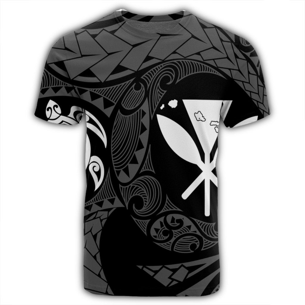 Hawaiian Kanaka Turtle Polynesian T Shirt White - Polynesian Pride