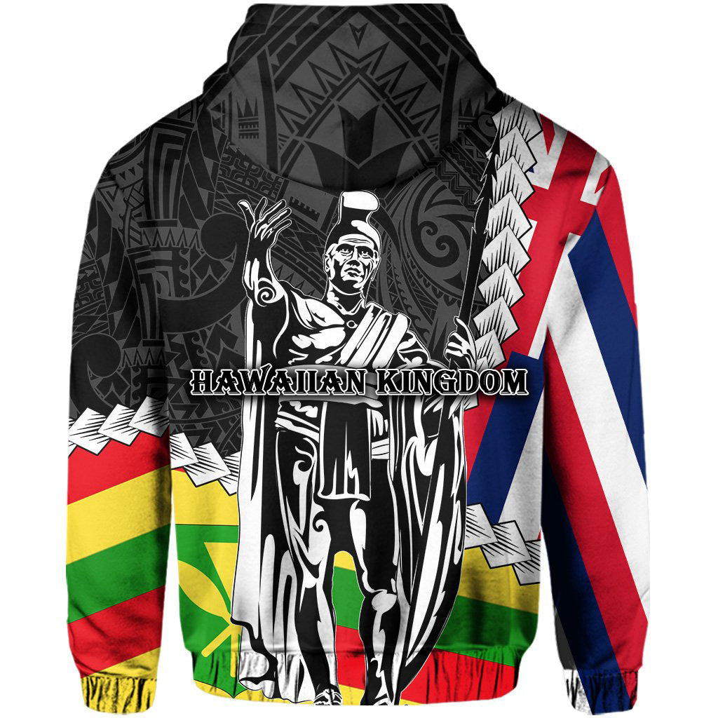 (Hawaiian Kingdom) Hawaii Two Flag Kanaka Maoli King Polynesian Hoodie LT8 - Polynesian Pride