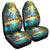 Hawaiian Living In Aboriginal Village Car Seat Covers - AH Universal Fit Black - Polynesian Pride