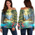 Hawaiian Living In Aboriginal Village Women's Off Shoulder Sweater - AH Black - Polynesian Pride