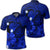 Hawaiian Map Big Turtle Hibiscus Plumeria Tribal Polynesian Polo Shirt Blue Unisex Black - Polynesian Pride