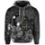 Hawaiian Map Big Turtle Hibiscus Plumeria Tribal Polynesian Zip Hoodie Gray - Polynesian Pride