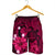 Hawaiian Map Big Turtle Hibiscus Plumeria Tribal Polynesian Men's Shorts - Pink - AH - Polynesian Pride