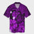 Hawaiian Map Big Turtle Hibiscus Plumeria Tribal Polynesian Hawaiian Shirt - Purple - AH Unisex Black - Polynesian Pride