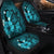 Hawaiian Map Big Turtle Hibiscus Plumeria Tribal Polynesian Car Seat Covers - Turquoise - AH - Polynesian Pride