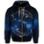 Hawaiian Map Galaxy Zodiac Dolphin White Polynesian Zip Hoodie - Polynesian Pride