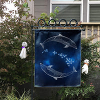 Hawaiian Map Galaxy Zodiac Dolphin White Polynesian Flag - AH - Polynesian Pride