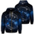 Hawaiian Map Galaxy Zodiac Dolphin White Polynesian Zip Hoodie Unisex Art - Polynesian Pride