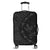 Hawaiian Map Gecko Tattoo Kakau Polynesian Luggage Covers Gray AH Black - Polynesian Pride