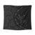 Hawaiian Map Gecko Tattoo Kakau Polynesian Tapestry Gray AH Wall Tapestry Black - Polynesian Pride