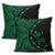 Hawaiian Map Gecko Tattoo Kakau Polynesian Pillow Covers Green AH - Polynesian Pride