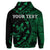 Custom Hawaiian Map Gecko Tattoo Kakau Polynesian Hoodie Green - Polynesian Pride