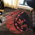 Hawaiian Map Gecko Tattoo Kakau Polynesian Round Carpet Orange AH - Polynesian Pride