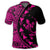 Hawaiian Map Gecko Tattoo Kakau Polynesian Polo Shirt Pink - Polynesian Pride