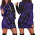 Hawaiian Map Gecko Tattoo Kakau Polynesian Hoodie Dress Purple AH Black - Polynesian Pride