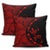 Hawaiian Map Gecko Tattoo Kakau Polynesian Pillow Covers Red AH - Polynesian Pride