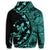 Hawaiian Map Gecko Tattoo Kakau Polynesian Zip Hoodie Turquoise - Polynesian Pride