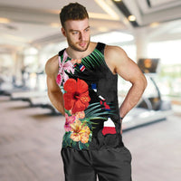 Hawaiian Map Hawaii Flag Hibiscus Polynesian Tank Top AH - Polynesian Pride