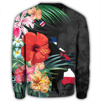 Hawaiian Map Hawaii Flag Hibiscus Polynesian Sweatshirt AH - Polynesian Pride