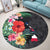 Hawaiian Map Hawaii Flag Hibiscus Polynesian Round Carpet AH - Polynesian Pride