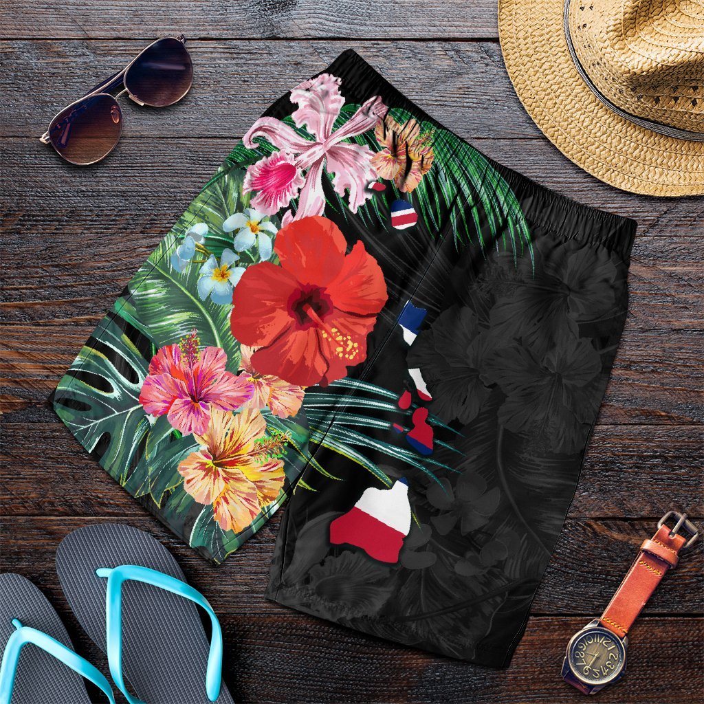 Hawaiian Map Hawaii Flag Hibiscus Polynesian Men's Shorts AH Art - Polynesian Pride
