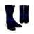 Hawaiian Map Heart Hula Girl Hibiscus Blue Polynesian Crew Socks - AH Crew Socks White - Polynesian Pride