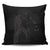 Hawaiian Map Heart Hula Girl Hibiscus Gray Polynesian Pillow Covers - AH Pillow Covers Black - Polynesian Pride