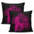 Hawaiian Map Heart Hula Girl Hibiscus Pink Polynesian Pillow Covers - AH - Polynesian Pride