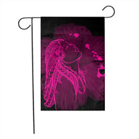 Hawaiian Map Heart Hula Girl Hibiscus Pink Polynesian Flag - AH - Polynesian Pride