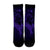 Hawaiian Map Heart Hula Girl Hibiscus Purple Polynesian Crew Socks - AH - Polynesian Pride