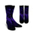 Hawaiian Map Heart Hula Girl Hibiscus Purple Polynesian Crew Socks - AH Crew Socks White - Polynesian Pride