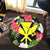 Hawaiian Map Heart Kanaka Hibiscus Polynesian Round Carpet - AH - Polynesian Pride