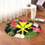 Hawaiian Map Heart Kanaka Hibiscus Polynesian Round Carpet - AH - Polynesian Pride