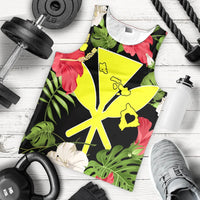 Hawaiian Map Heart Kanaka Hibiscus Polynesian Tank Top - AH - Polynesian Pride