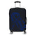 Hawaiian Map Heart Ribbon Cancer Hibiscus Blue Polynesian Luggage Covers - AH Black - Polynesian Pride