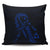 Hawaiian Map Heart Ribbon Cancer Hibiscus Blue Polynesian Pillow Covers - AH Pillow Covers Black - Polynesian Pride