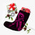 Hawaiian Map Heart Ribbon Cancer Hibiscus Pink Polynesian Christmas Stocking - AH - Polynesian Pride