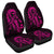 Hawaiian Map Heart Ribbon Cancer Hibiscus Pink Polynesian Car Seat Covers - AH Universal Fit Black - Polynesian Pride