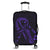 Hawaiian Map Heart Ribbon Cancer Hibiscus Purple Polynesian Luggage Covers - AH Black - Polynesian Pride