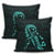 Hawaiian Map Heart Ribbon Cancer Hibiscus Turquoise Polynesian Pillow Covers - AH - Polynesian Pride