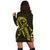 Hawaiian Map Heart Ribbon Cancer Hibiscus Yellow Polynesian Hoodie Dress - AH - Polynesian Pride