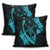 Hawaiian Map Hibiscus Turtle Fish Hook Polynesian Pillow Covers Blue - AH - Polynesian Pride