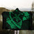 Hawaiian Map Hibiscus Turtle Fish Hook Polynesian Hooded Blanket Green - AH - Polynesian Pride