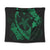 Hawaiian Map Hibiscus Turtle Fish Hook Polynesian Tapestry Green - AH Wall Tapestry Black - Polynesian Pride