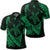 Hawaiian Map Hibiscus Turtle Fish Hook Polynesian Polo Shirt Green Unisex Black - Polynesian Pride