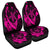 Hawaiian Map Hibiscus Turtle Fish Hook Polynesian Car Seat Covers Pink - AH Universal Fit Black - Polynesian Pride