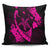 Hawaiian Map Hibiscus Turtle Fish Hook Polynesian Pillow Covers Pink - AH Pillow Covers Black - Polynesian Pride